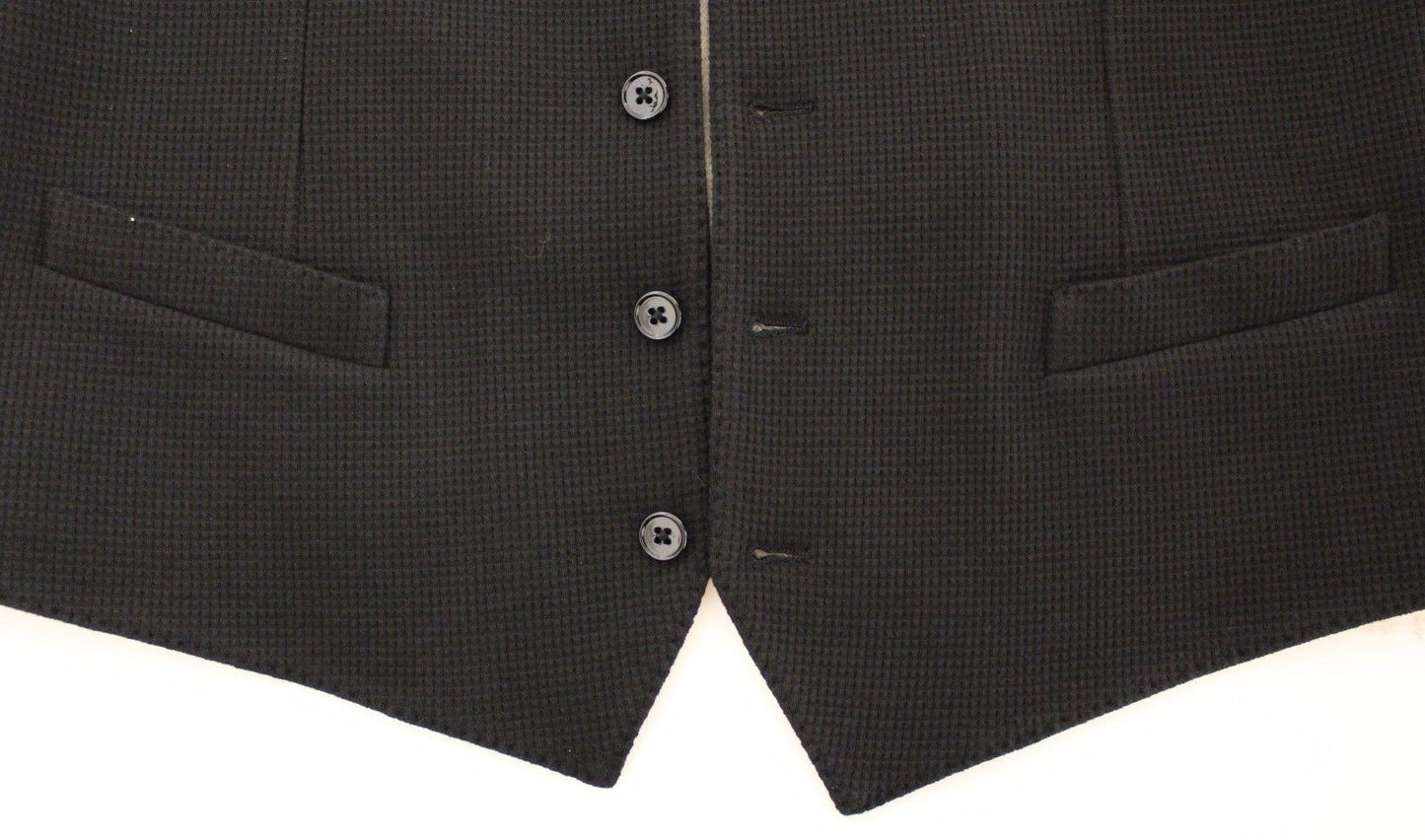 Schwarzes Baumwollkleid Weste Blazer Jacke