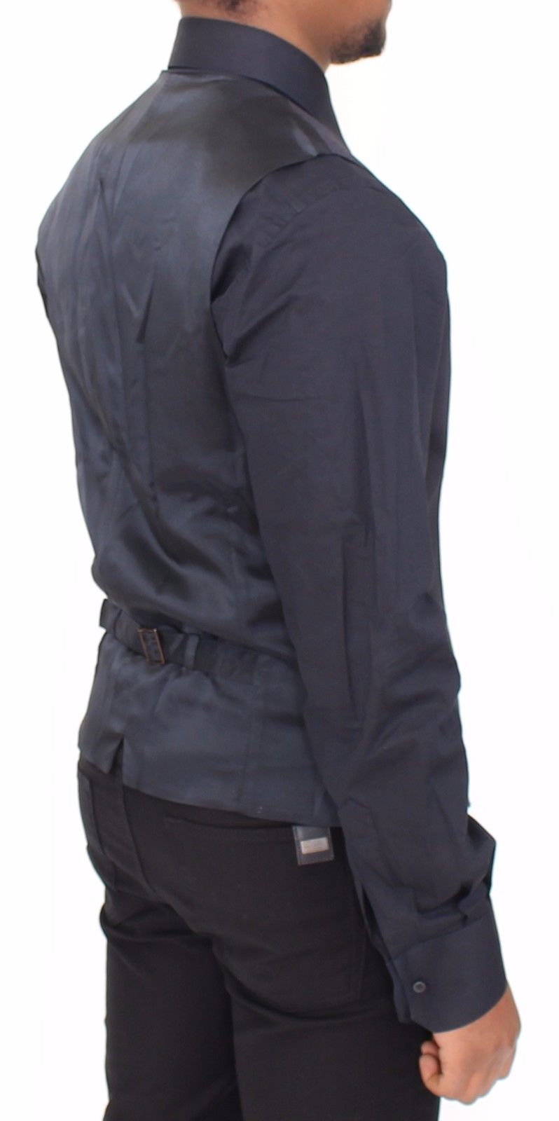 Blauer Baumwoll-Stretchwesten-Blazer