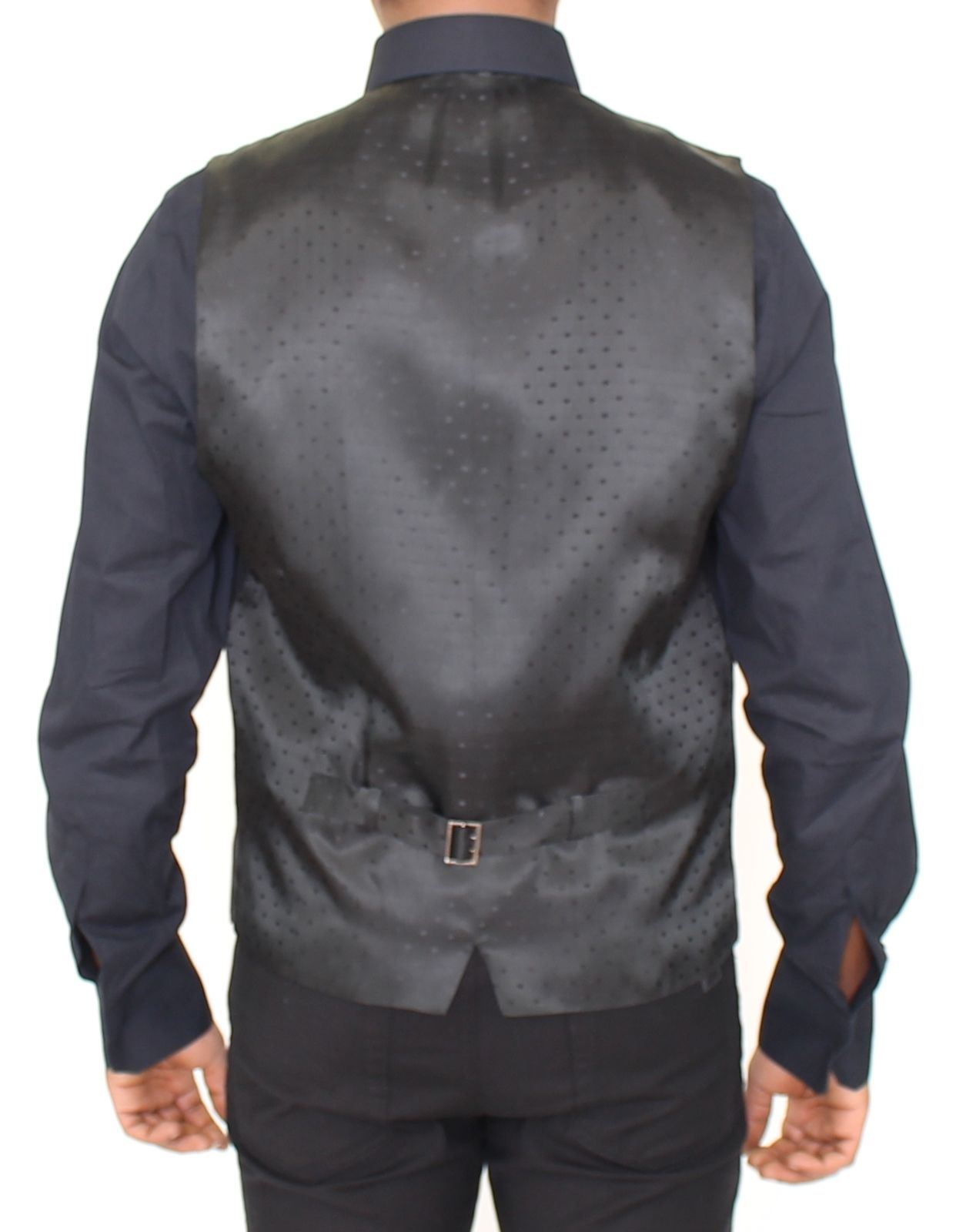 Schwarze Wolle Formal Dress Vest Gilet Jacke