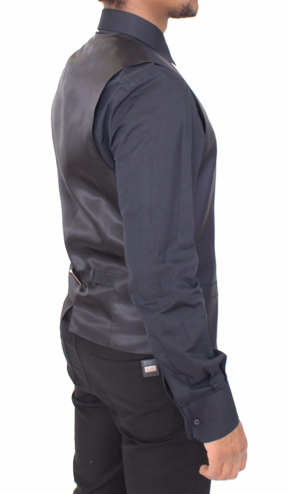 Blaue Wolle Formal Dress Vest Gilet Jacke