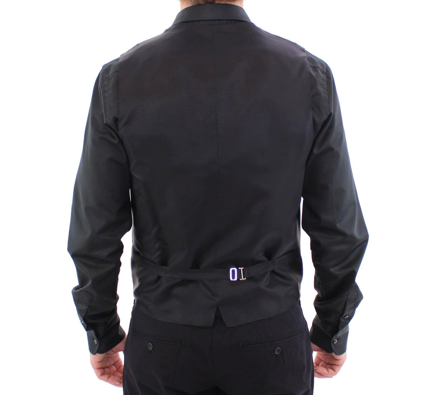 Blaue Wollmischung Formal Dress Vest Gilet