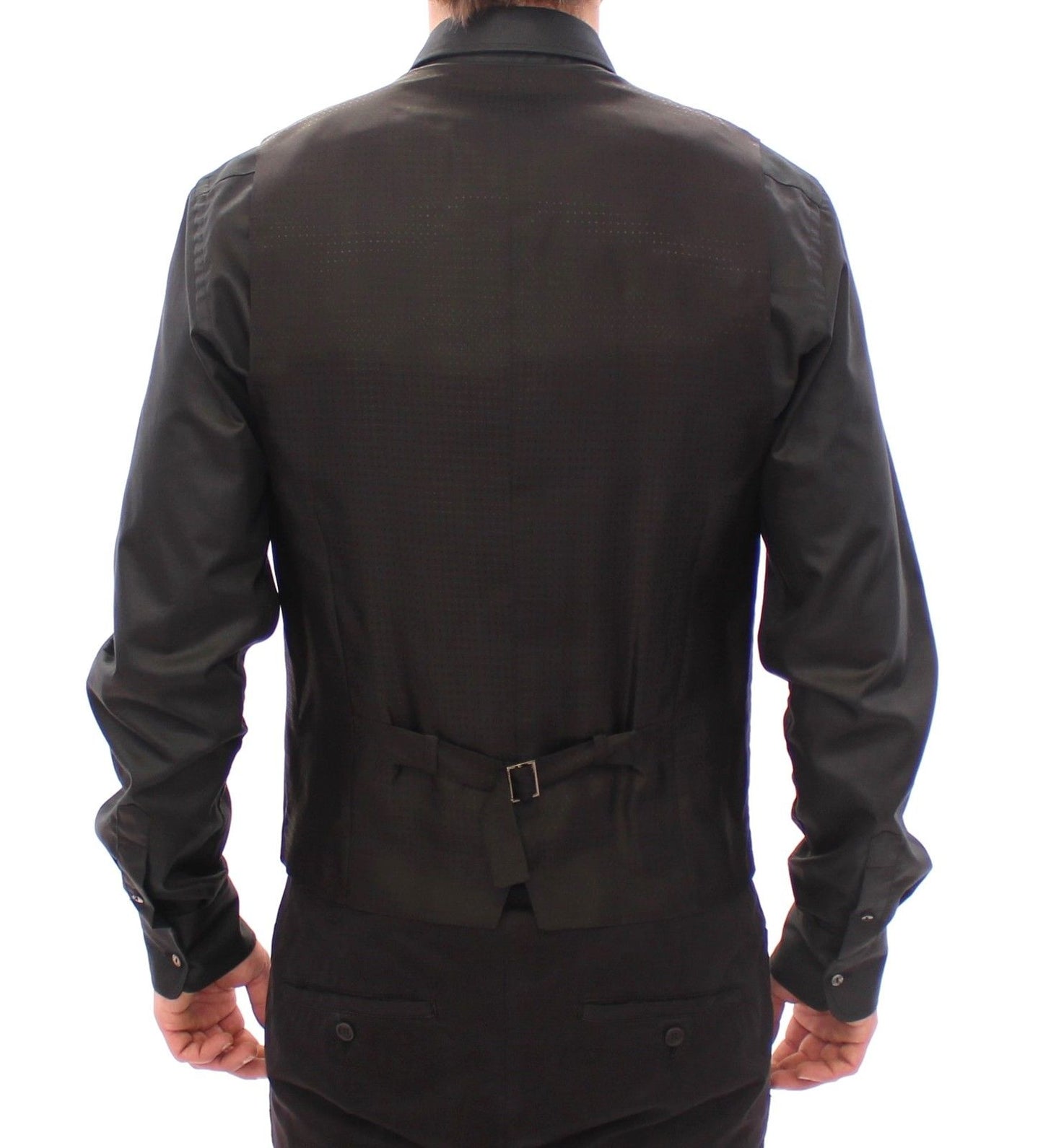 Schwarze Wolle Formal Dress Vest Gilet Weste