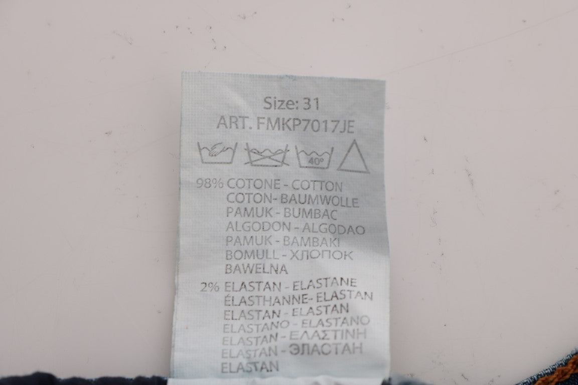 Blaue Waschung Zerrissene Dunfermile Slim Fit Jeans