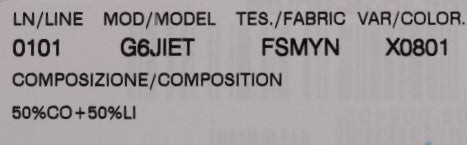 Weiß-schwarz gestreifte Baumwoll-Leinen-Shorts