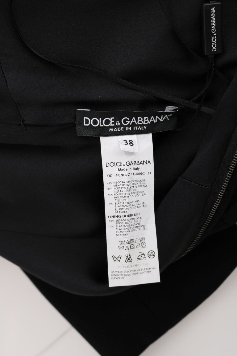 Schwarzes langes Stretch-Maxikleid in Shift-Form