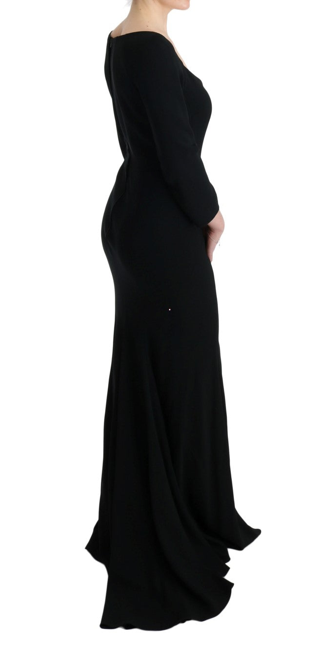 Schwarzes Stretch-Spitzenkleid Etuikleid