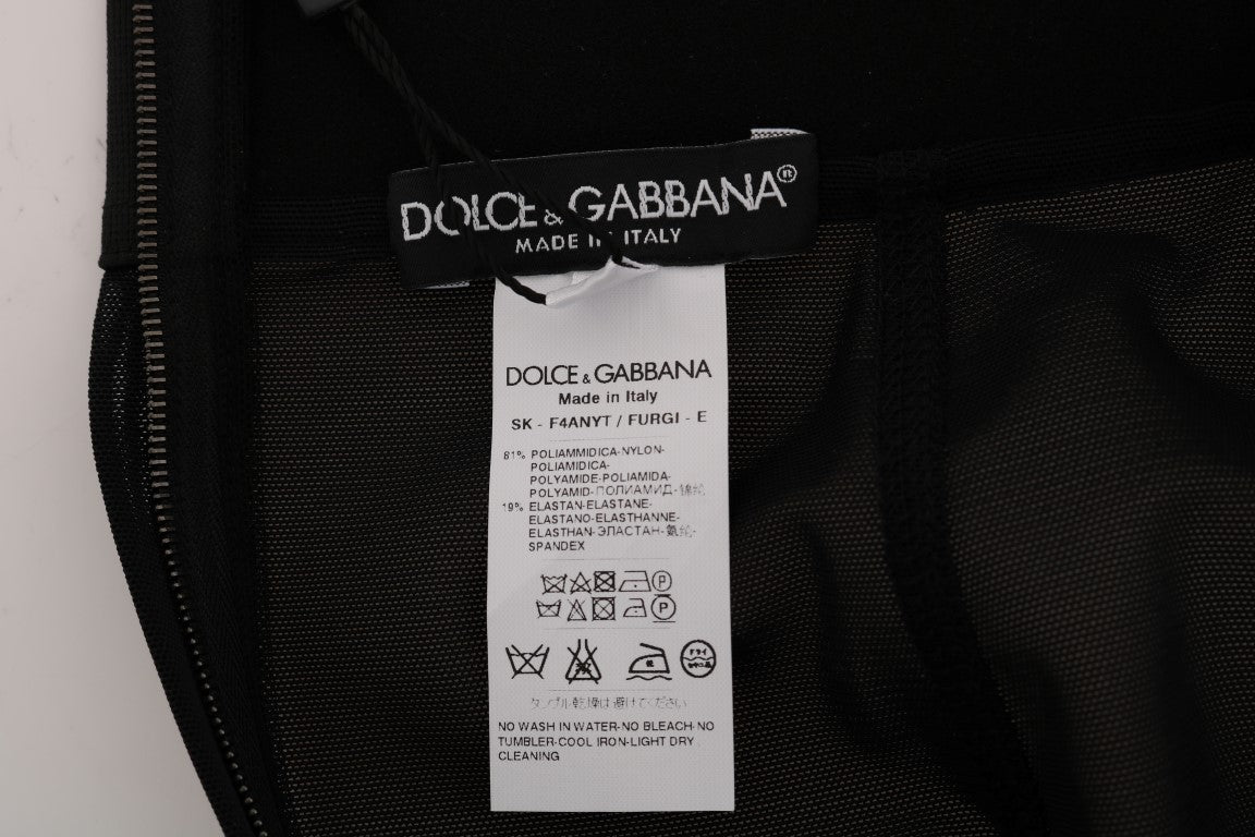 Schwarzer gerader Stretch-Bleistiftrock