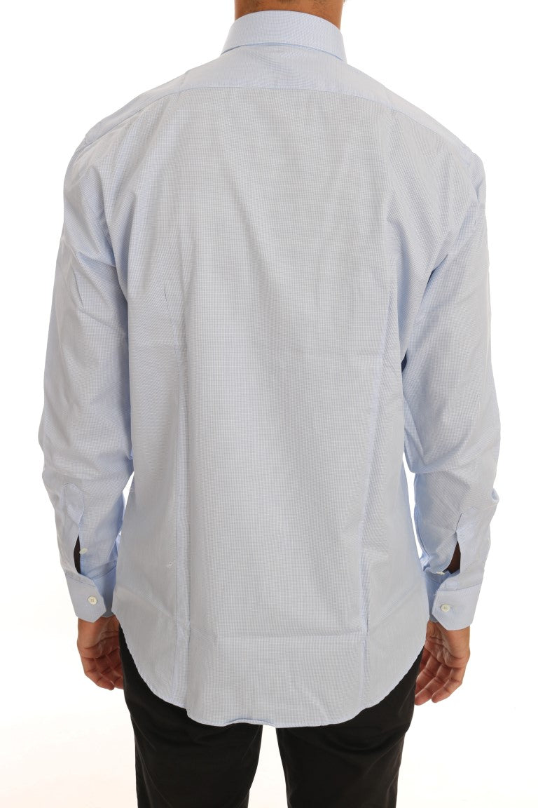 Blaues Slim Fit Hemd aus Baumwolle