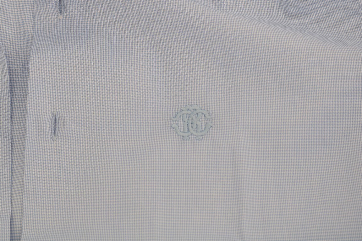 Blaues Slim Fit Hemd aus Baumwolle