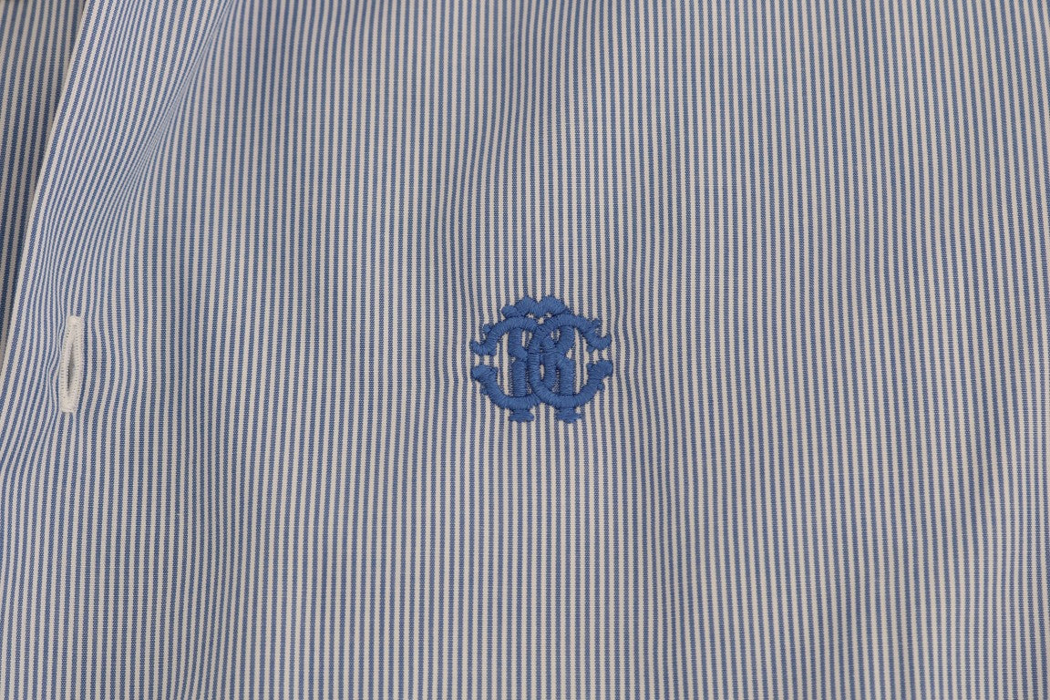 Blau gestreiftes Slim Fit Hemd