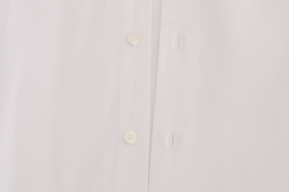 Weiß gestreiftes Slim Fit Hemd