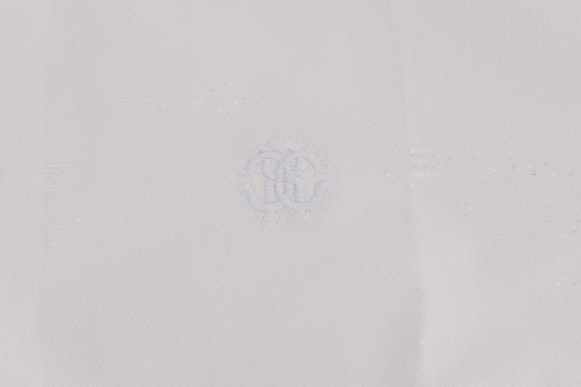 Weiß gestreiftes Slim Fit Hemd