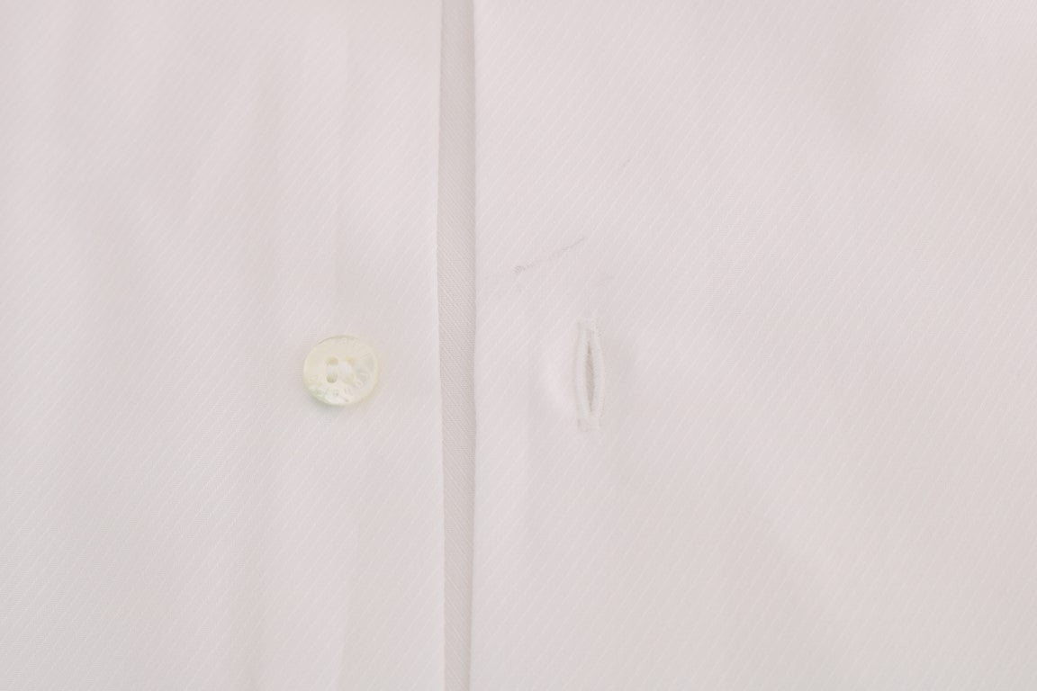 Weiß gestreiftes Slim Fit Hemd