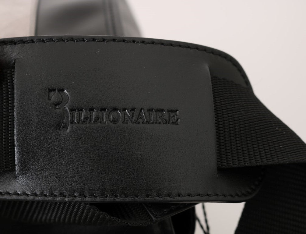 Schwarzgraue Leder-Messenger-Umhängetasche