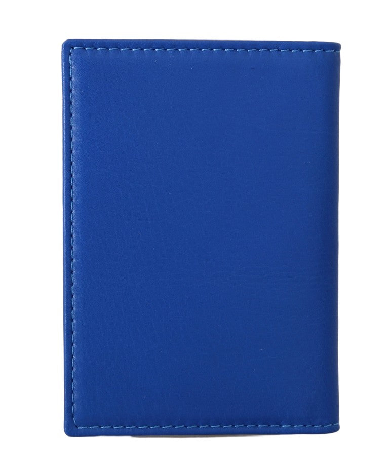 Blaue Leder Bifold Brieftasche