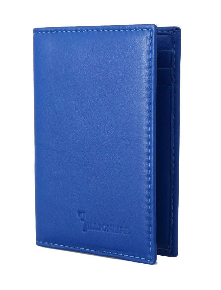Blaue Leder Bifold Brieftasche