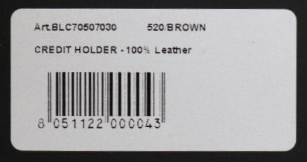 Brauner Leder-Kartenhalter Brieftasche