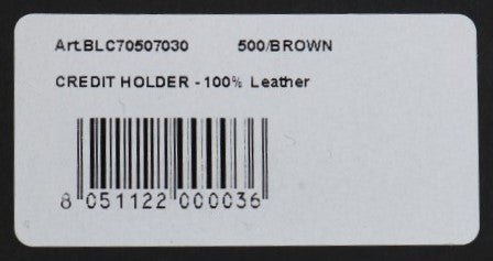 Brauner Leder-Kartenhalter Brieftasche