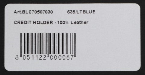 Blaue Leder-Kartenhalter Brieftasche