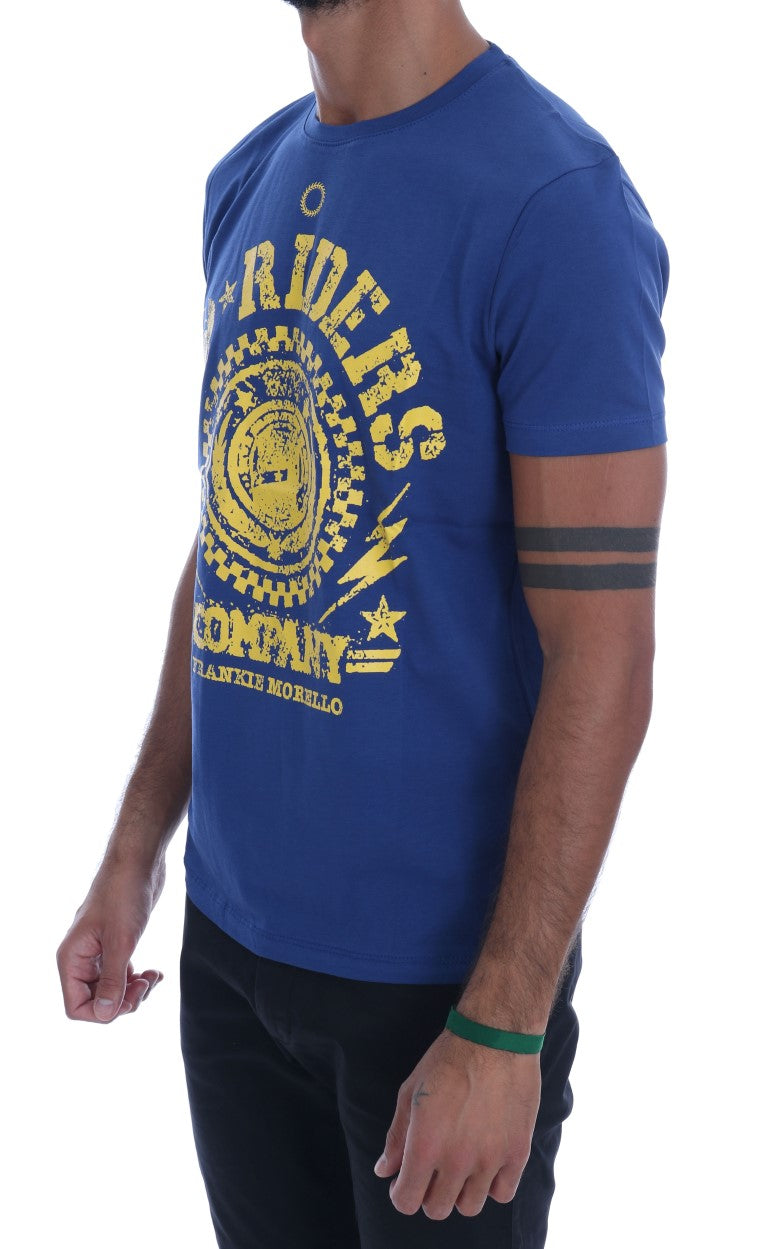 Blaues Baumwoll-RIDERS T-Shirt mit Rundhalsausschnitt