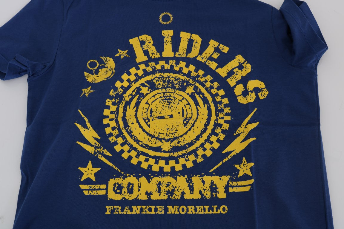 Blaues Baumwoll-RIDERS T-Shirt mit Rundhalsausschnitt