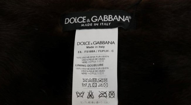 Brauner Nerzpelzschal