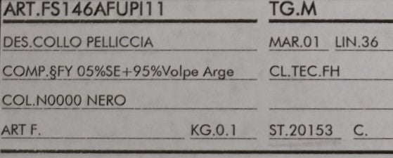 Schwarzer Silberfuchs-Pelzschal