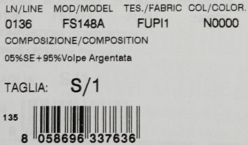 Schwarzer Silberfuchs-Pelzschal