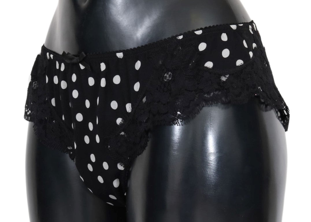 Schwarze Seidenspitze Stretch Unterwäsche Unterteile