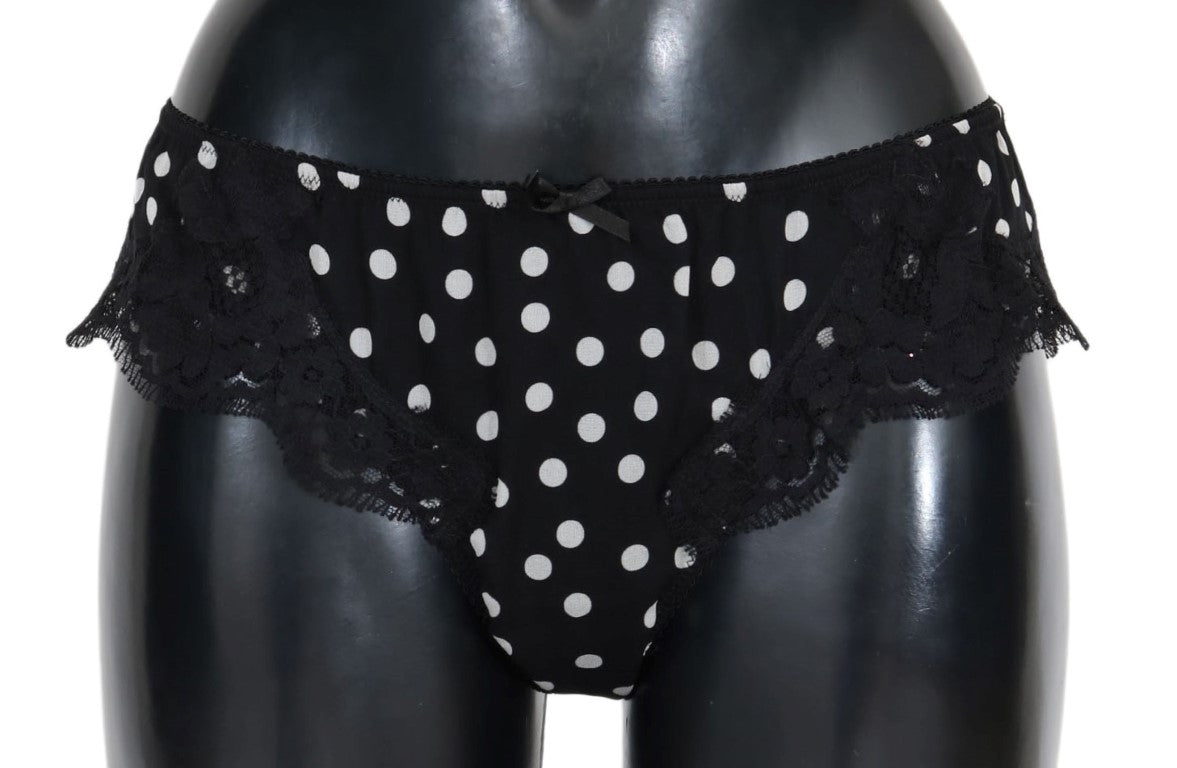 Schwarze Seidenspitze Stretch Unterwäsche Unterteile