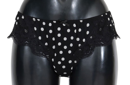 Schwarze Seidenspitze Stretch Unterwäsche Unterteile