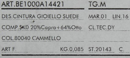 Beige Leder Kristall Gold Kette Gürtel