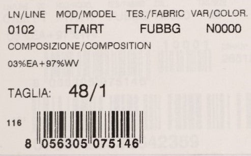 Schwarze Stretch-Kleidungshose aus Wolle