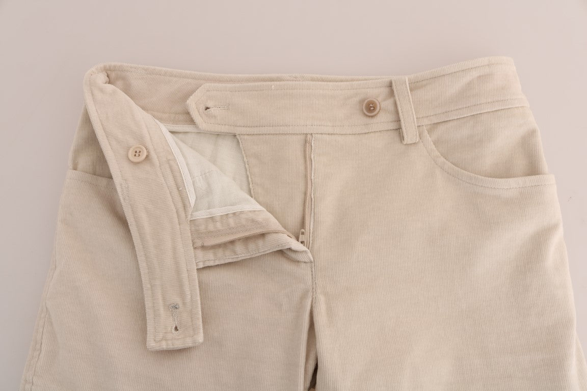 Beige Schmale Jeans Cord Skinny-Hose