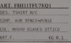 Weißes T-Shirt aus Baumwolle und Seide