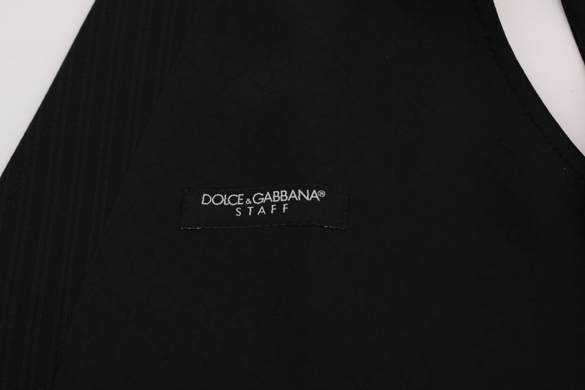 Schwarze STAFF Wool-Stretch-Weste