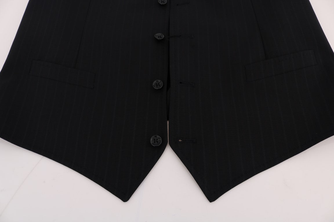 Schwarze STAFF Wool-Stretch-Weste