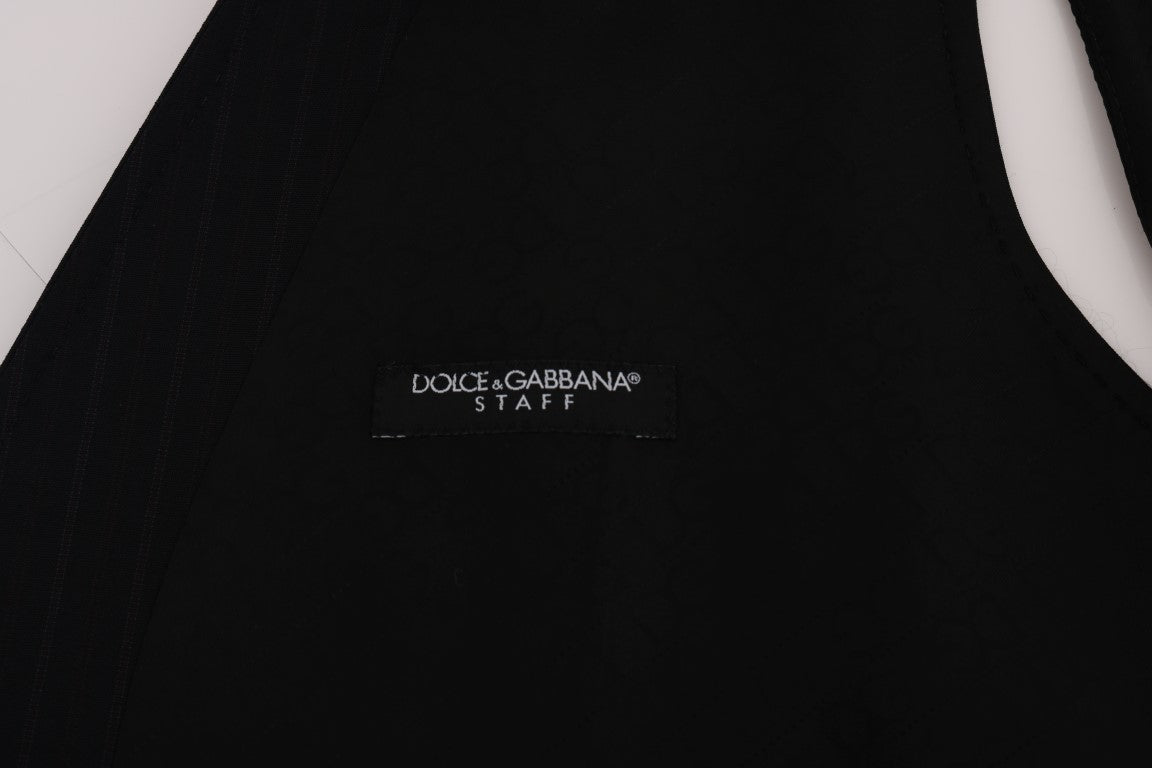 Schwarze STAFF Wool-Stretch-Weste