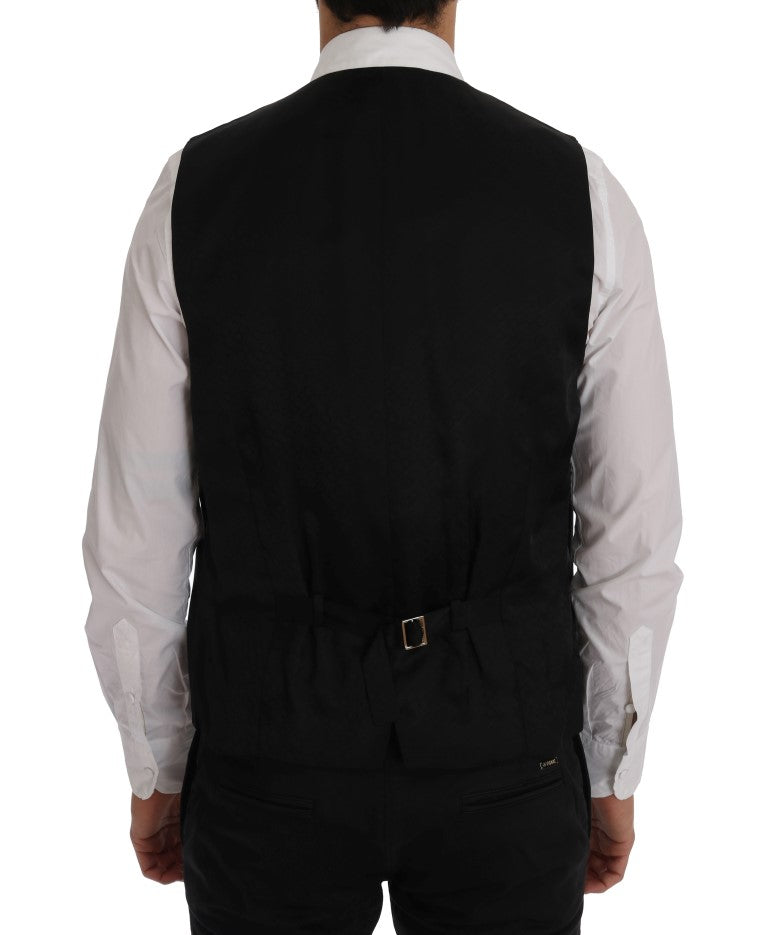 Schwarze STAFF Wool-Stretch-Weste