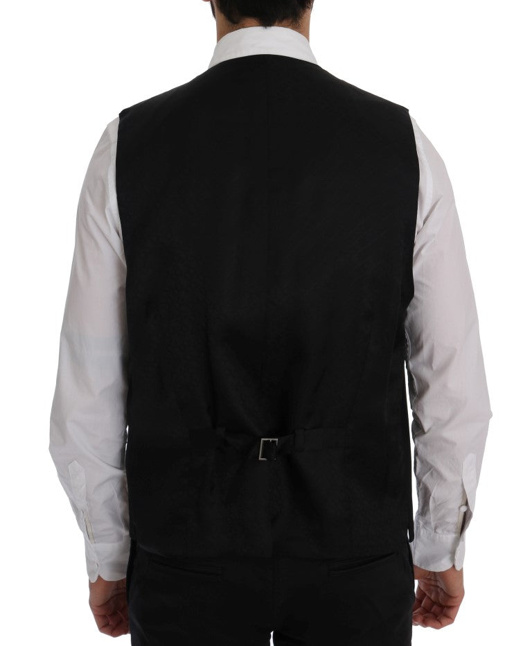 Schwarze STAFF Wool-Stretch-Weste