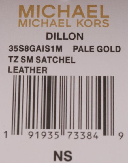Blassgoldene DILLON Schultertasche aus Leder