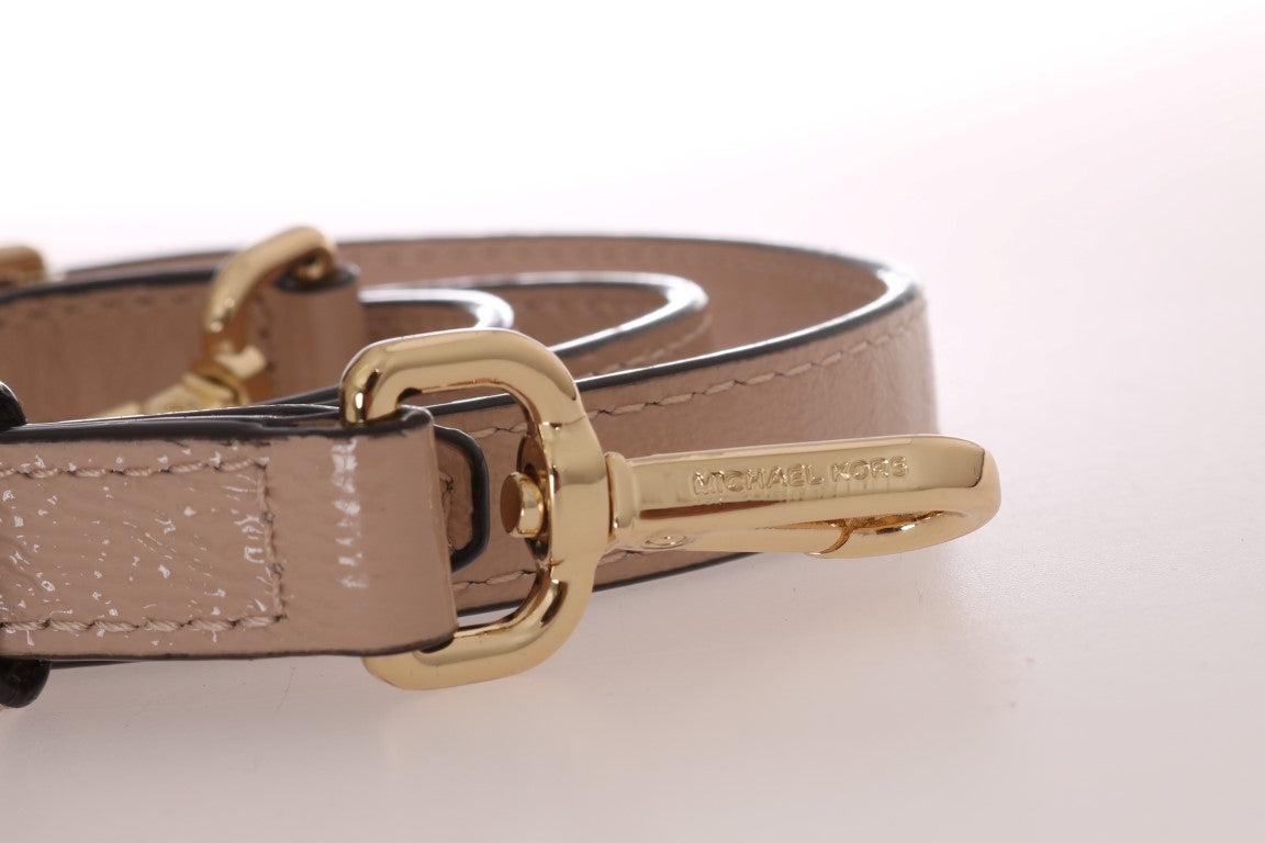 Beige VIVIANNE Lack-Messenger-Tasche