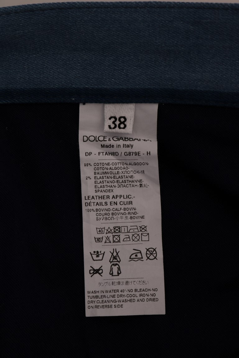 Blaue GIRLY Jeans aus gestreifter Baumwolle