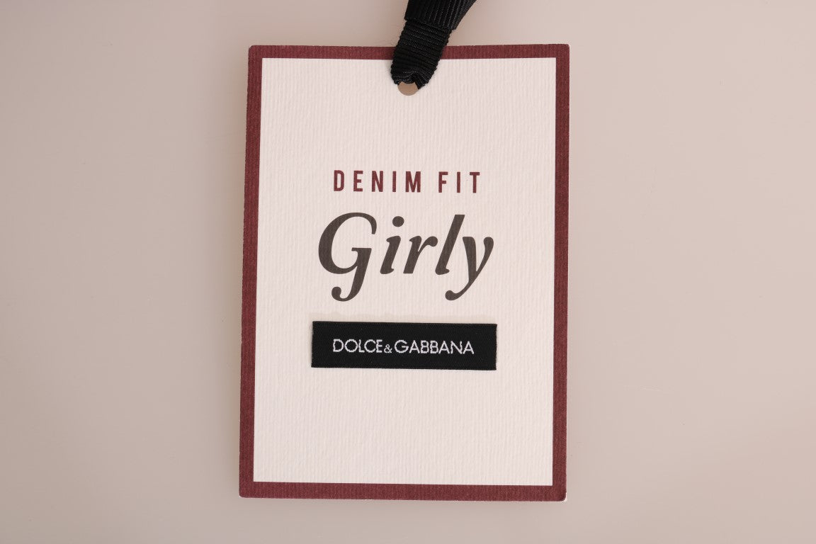 Blaue GIRLY Jeans aus gestreifter Baumwolle