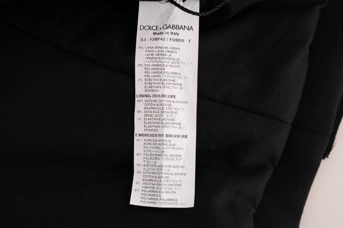 Trenchcoat aus schwarzer Wolle