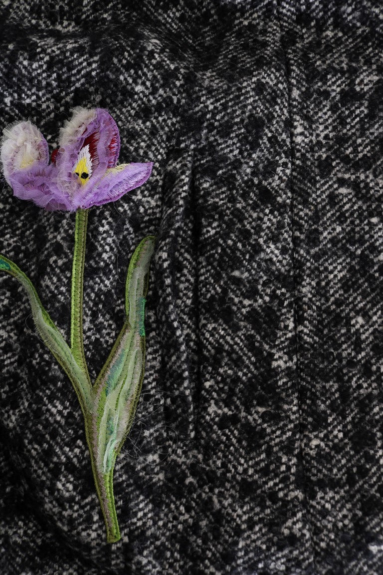 Schwarzer Kristall Pelzmantel Jacke