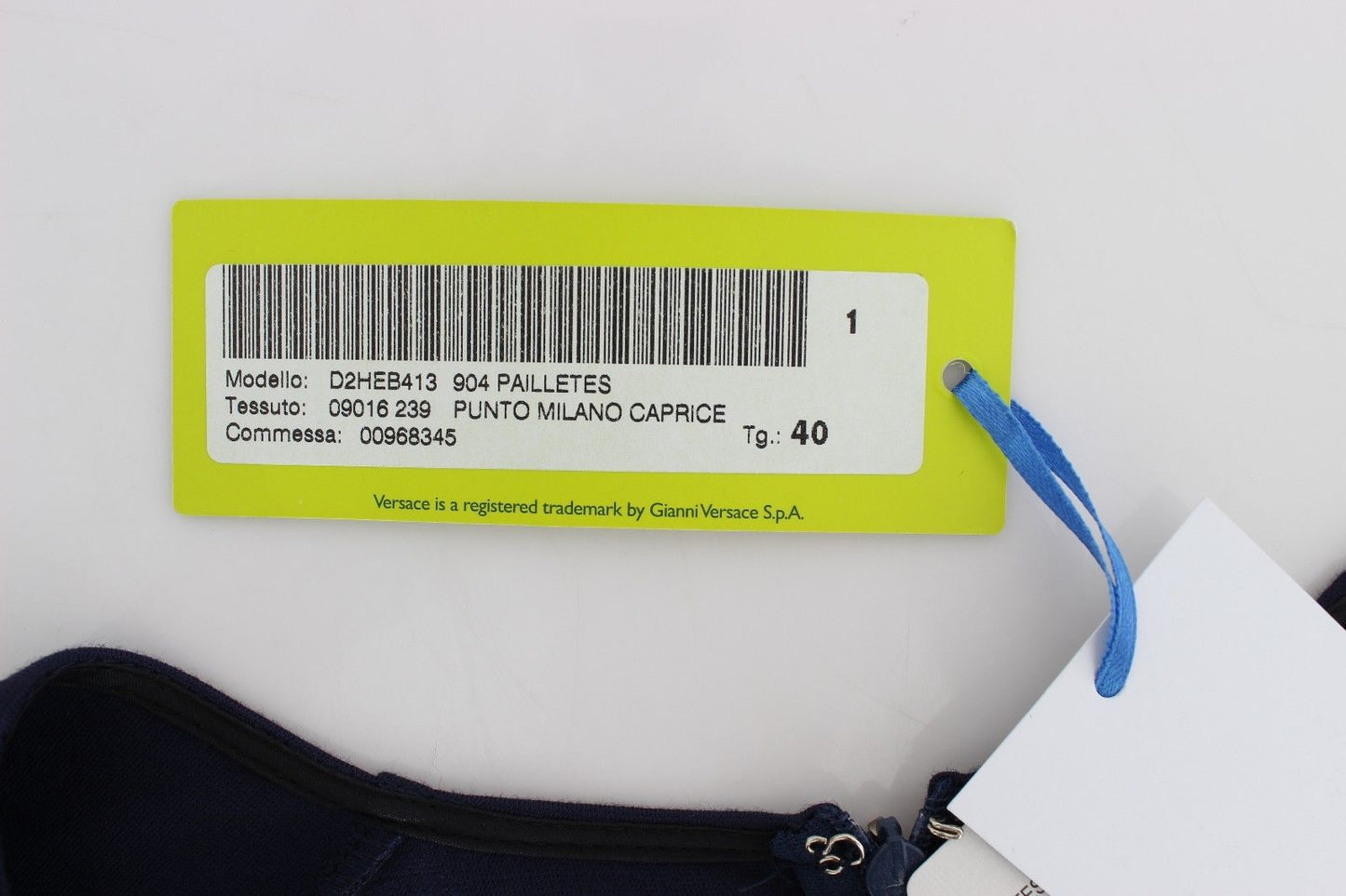 Blaues langärmeliges Mini-Etuikleid