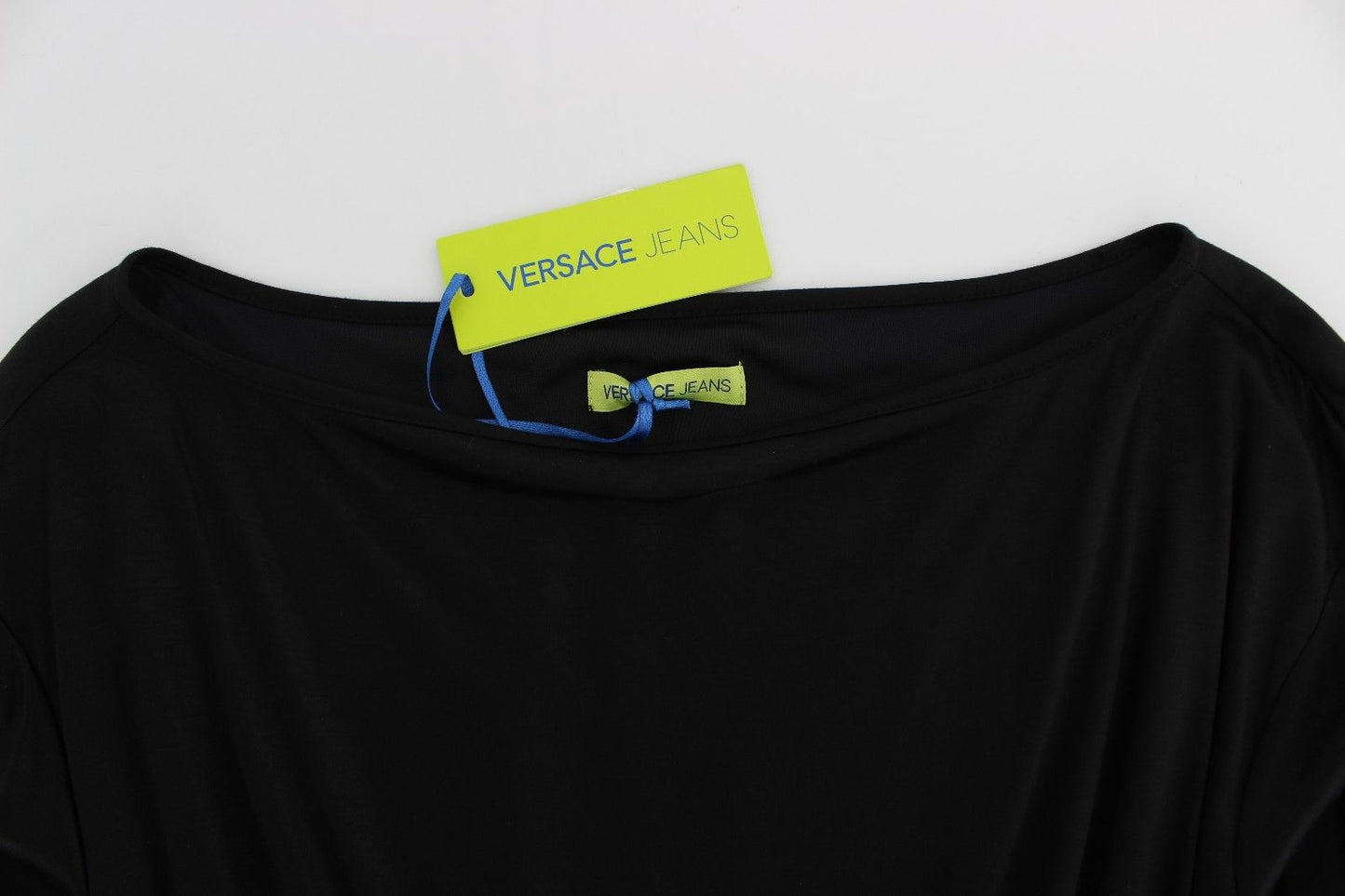 Schwarzes Modal-Seiden-Shift-Kniekleid