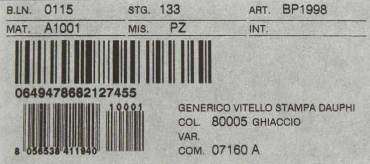 Weißes Dauphine Lederetui Brieftasche