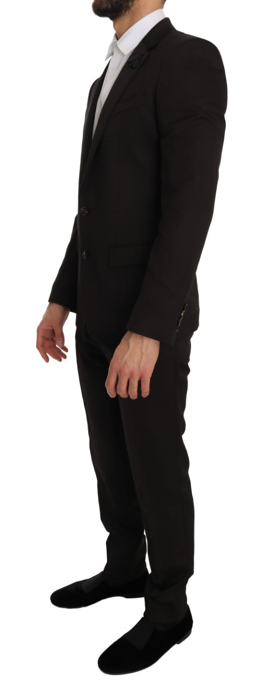 Braun Wolle Kristall Biene Slim Fit MARTINI